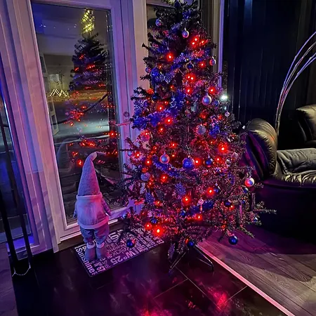 Huvilat Moderni Perhehuvila Ulkoporealtaalla *