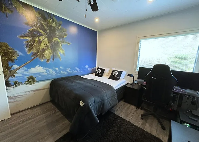 וילה Moderni Perhehuvila Ulkoporealtaalla *